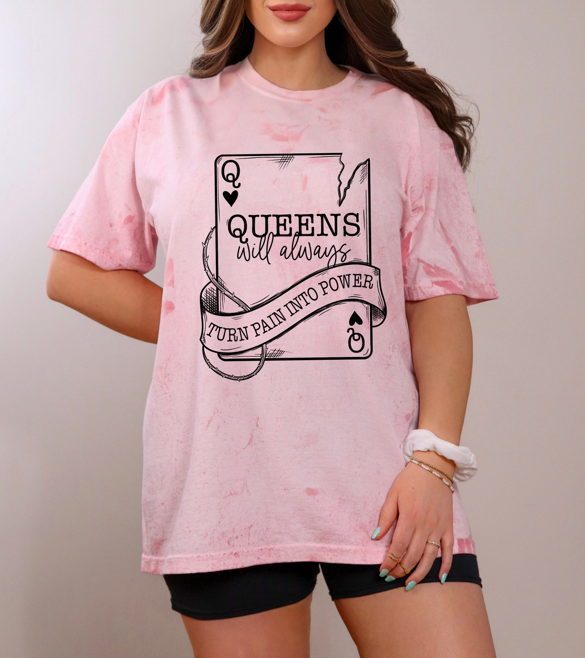 Queens Will Always Turn Pain Into Power Black Font 115732 DTF Transfer
