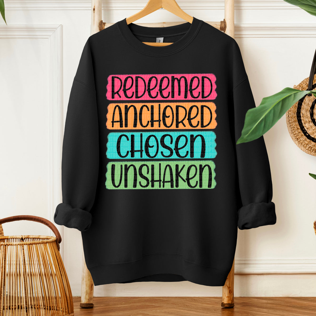 Redeemed Anchored Chosen Unshaken (SDD) DTF transfer