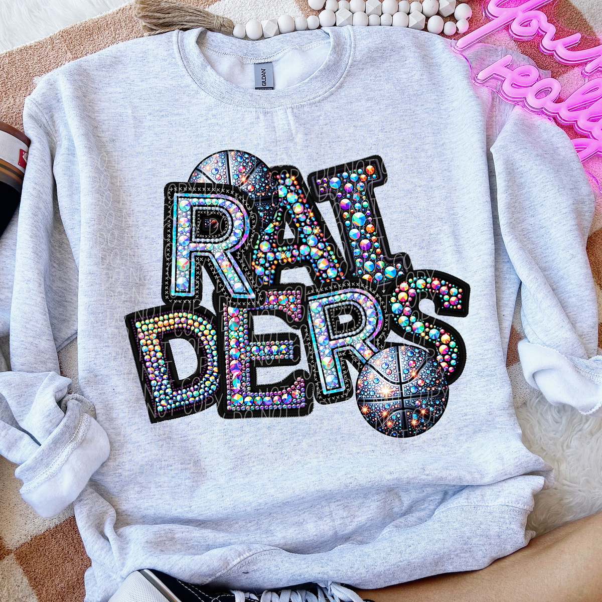 Raiders Basketball Rhinestone (CITY) 66646 DTF transfer