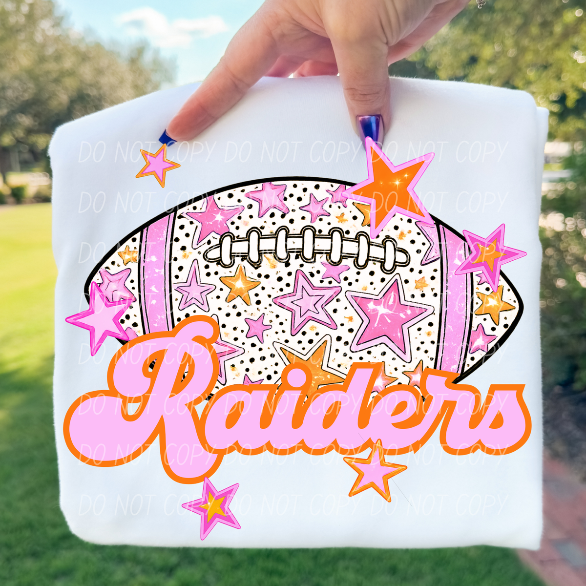 Raiders pink football (city) DTF transfer