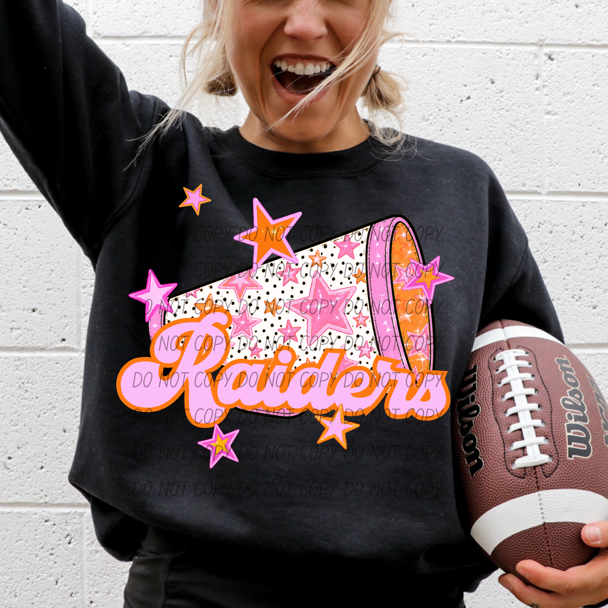 Raiders pink cheer (city) DTF transfer