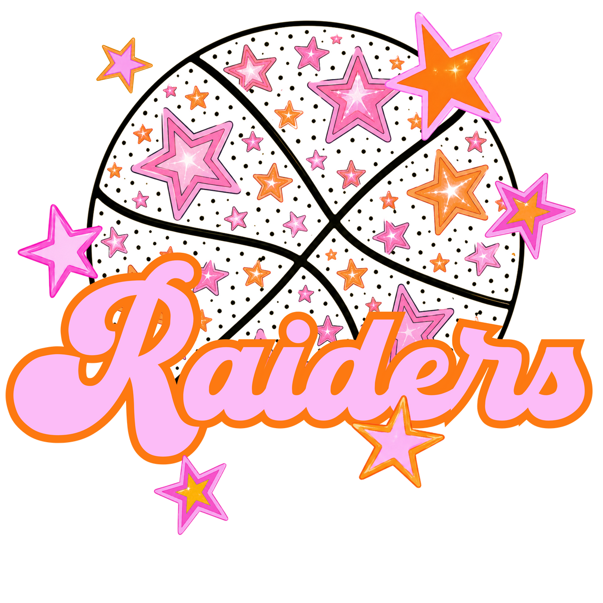 raiders pink basketball (city) DTF transfer