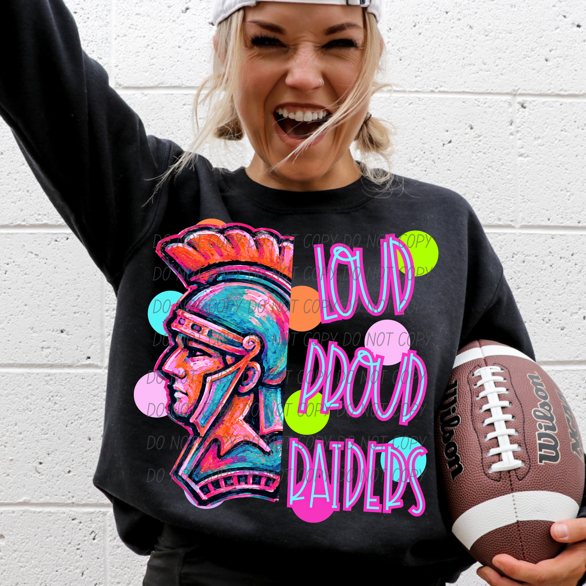 raiders loud proud polkadots (city) DTF transfer