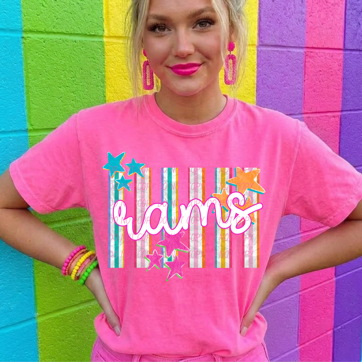 rams spirit stripes (city) DTF Transfer