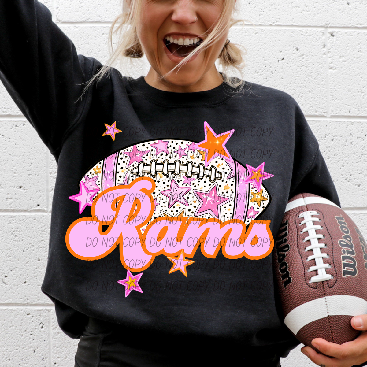 Rams pink football (city) DTF transfer