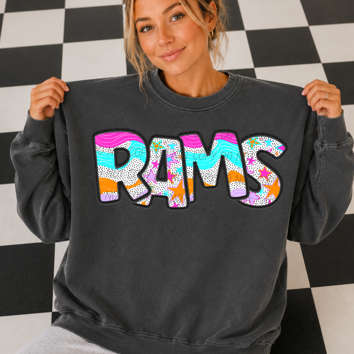 rams wavy stars (city) DTF transfer