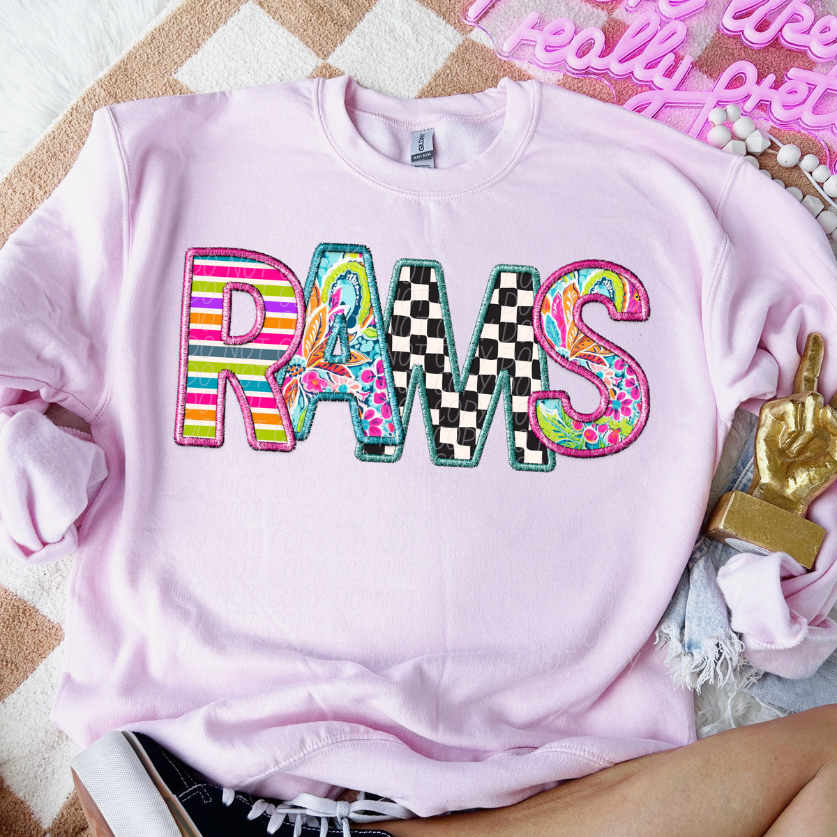 RAMS bright patterns (CITY) DTF transfer