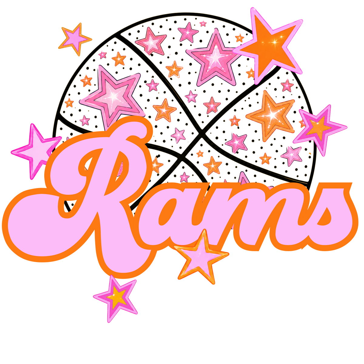 rams pink basketball (city) DTF transfer