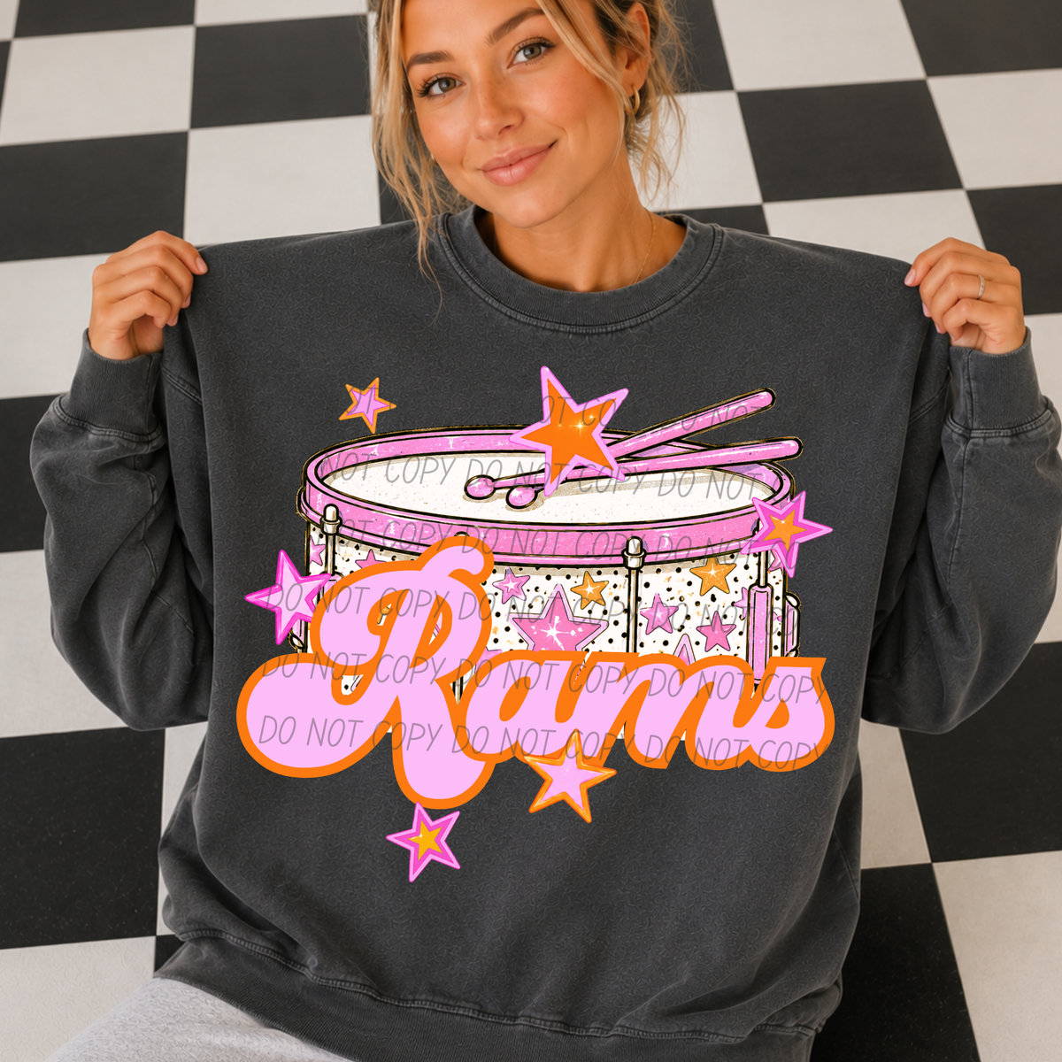 rams pink band (city) DTF transfer