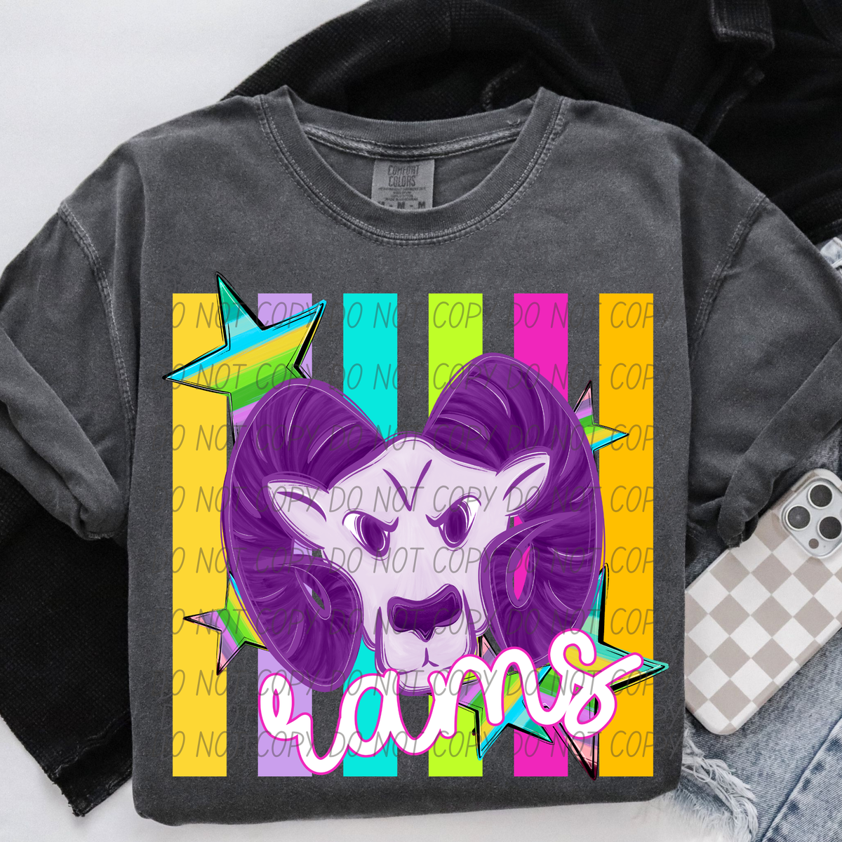 Rams purple neon (City) DTF Transfer