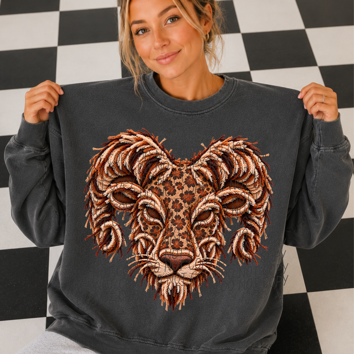 rams leopard fringe mascot (city) DTF Transfer