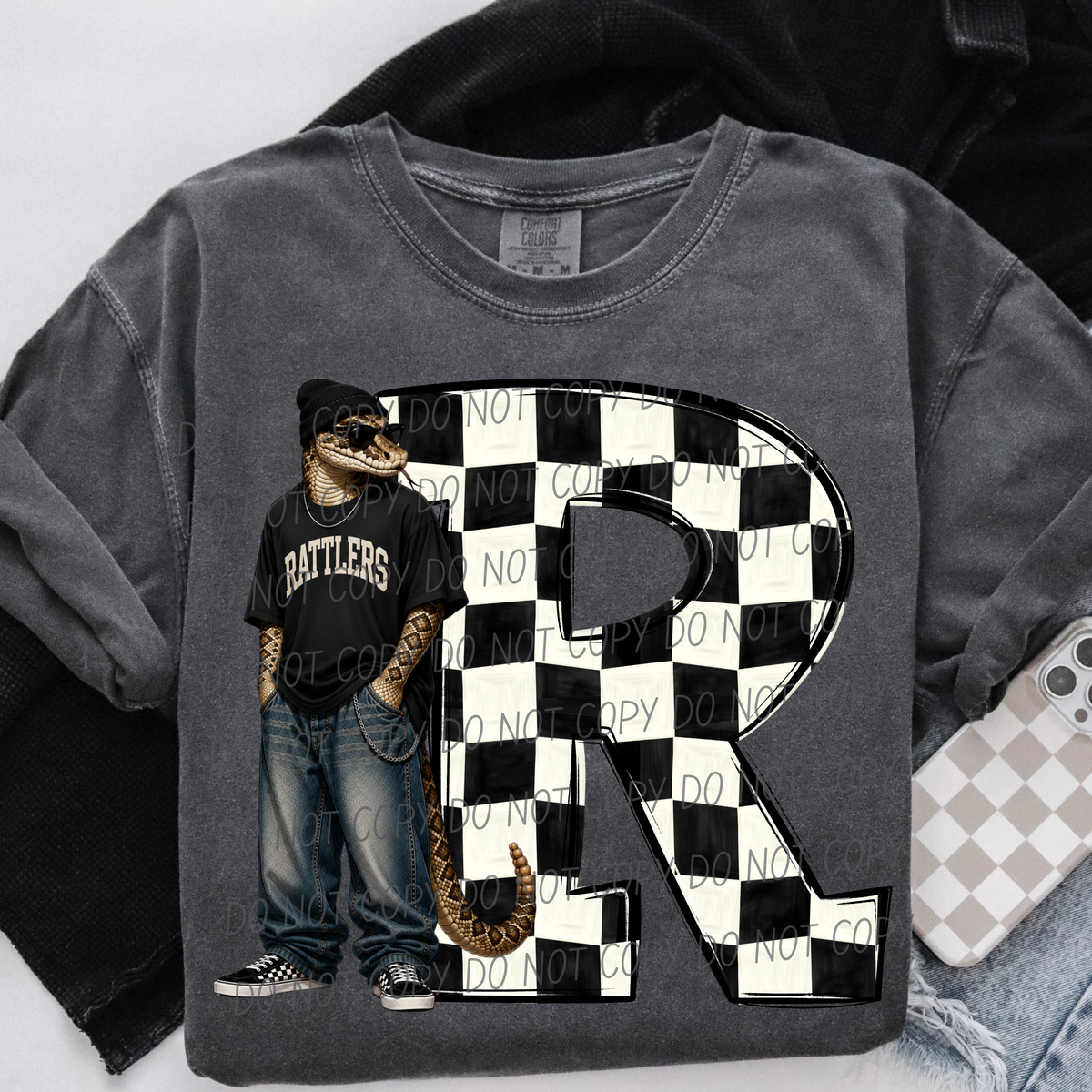 Rattlers sideline sweatshirt mascots (City) DTF Transfer