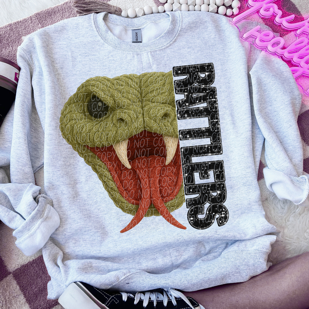 Rattlers faux glitter faux yarn (City) DTF Transfers