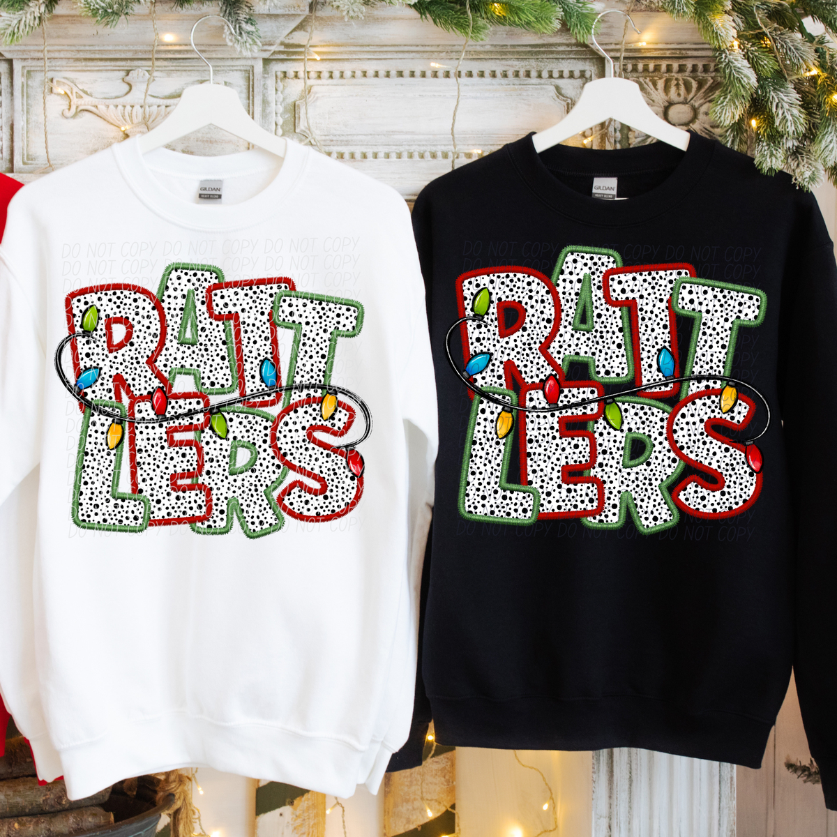 Rattlers Christmas Light Mascots (City) DTF Transfer