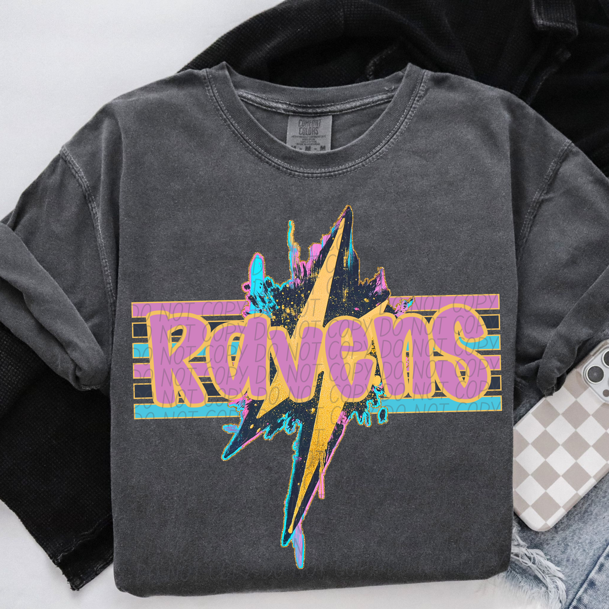 Ravens Geode Bolt (CITY) DTF transfer