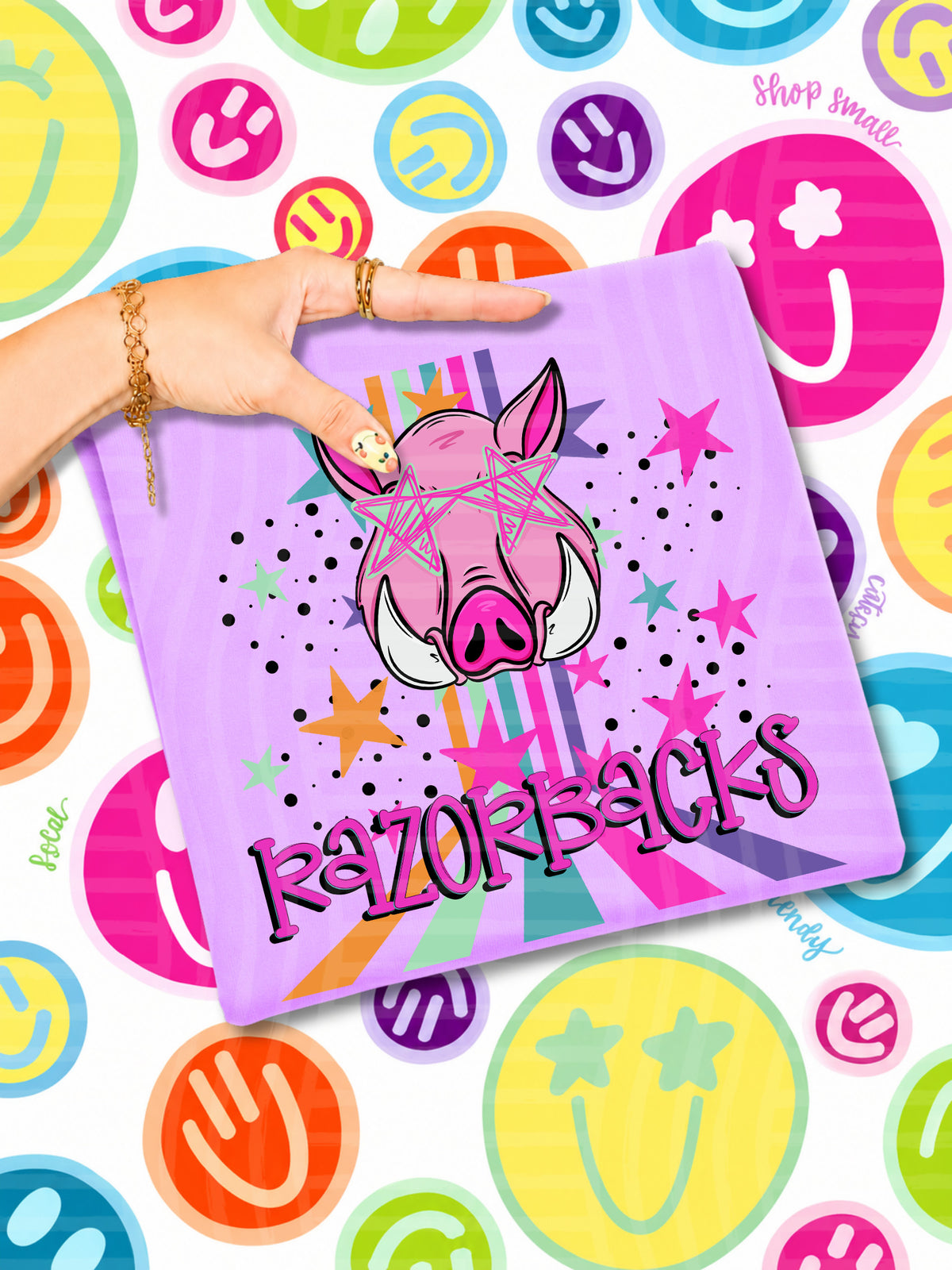 razorbacks starry eyes rainbow (caplinger) DTF Transfer