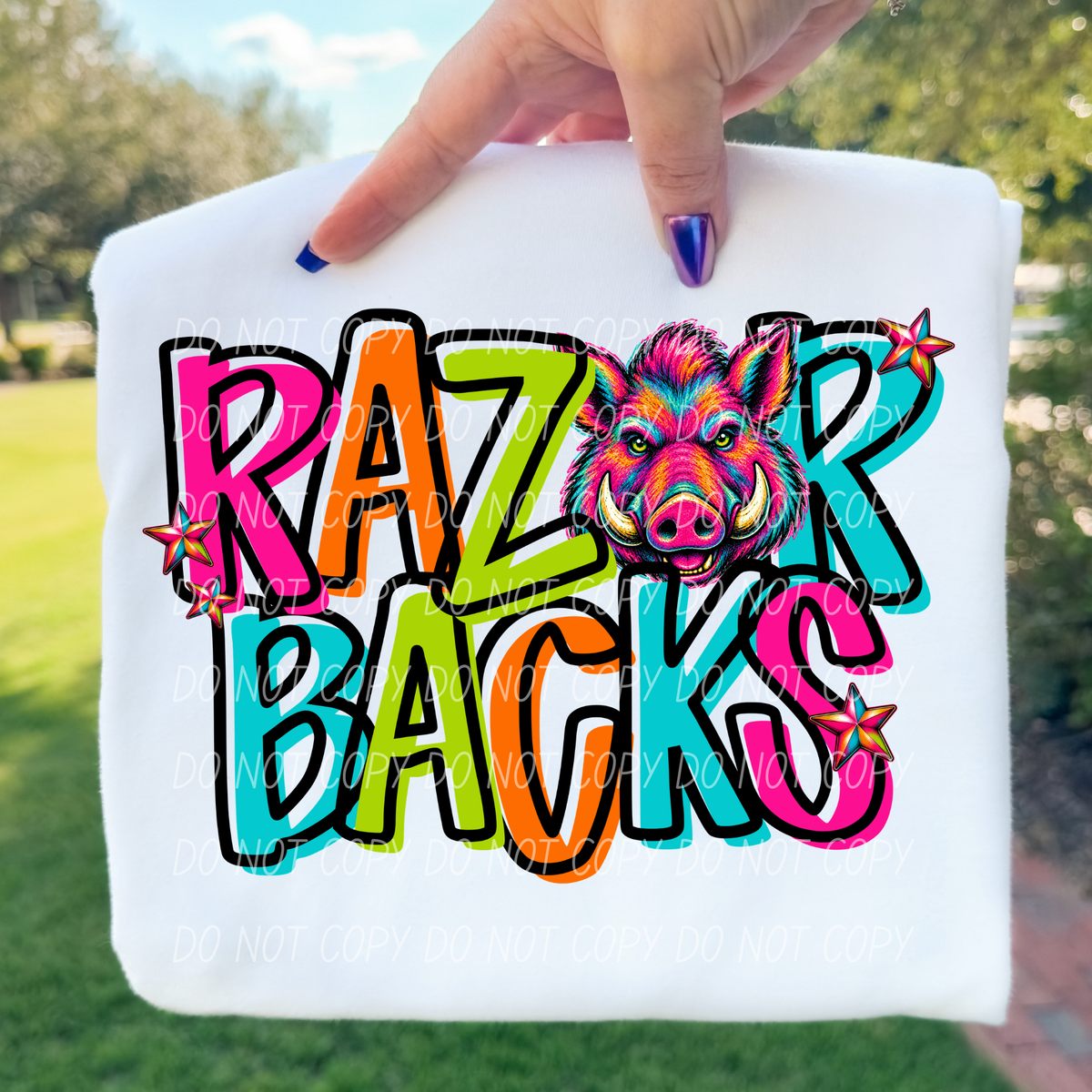 Razorbacks Friday night neon (City) DTF Transfer
