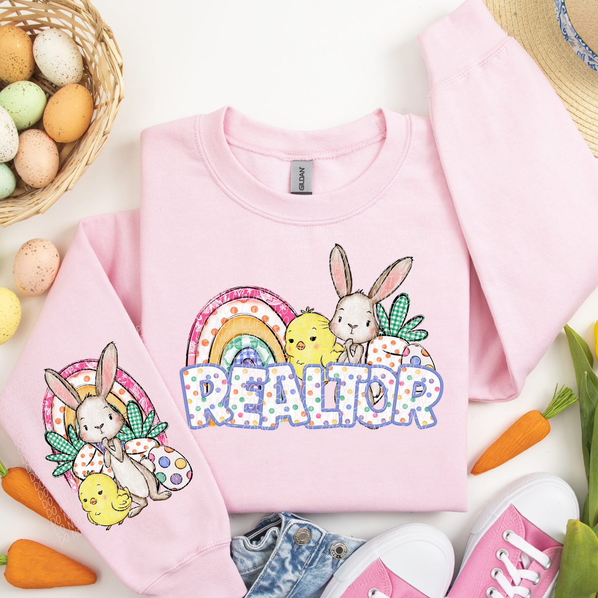 Realtor rainbow chick bunny (CITY) DTF transfer