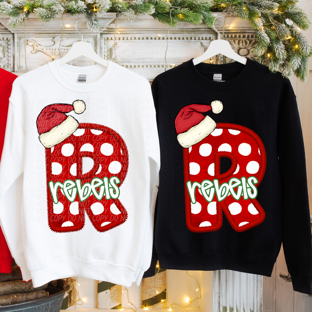 R Rebels Christmas Faux Embroidery (CITY) 66358 DTF transfer