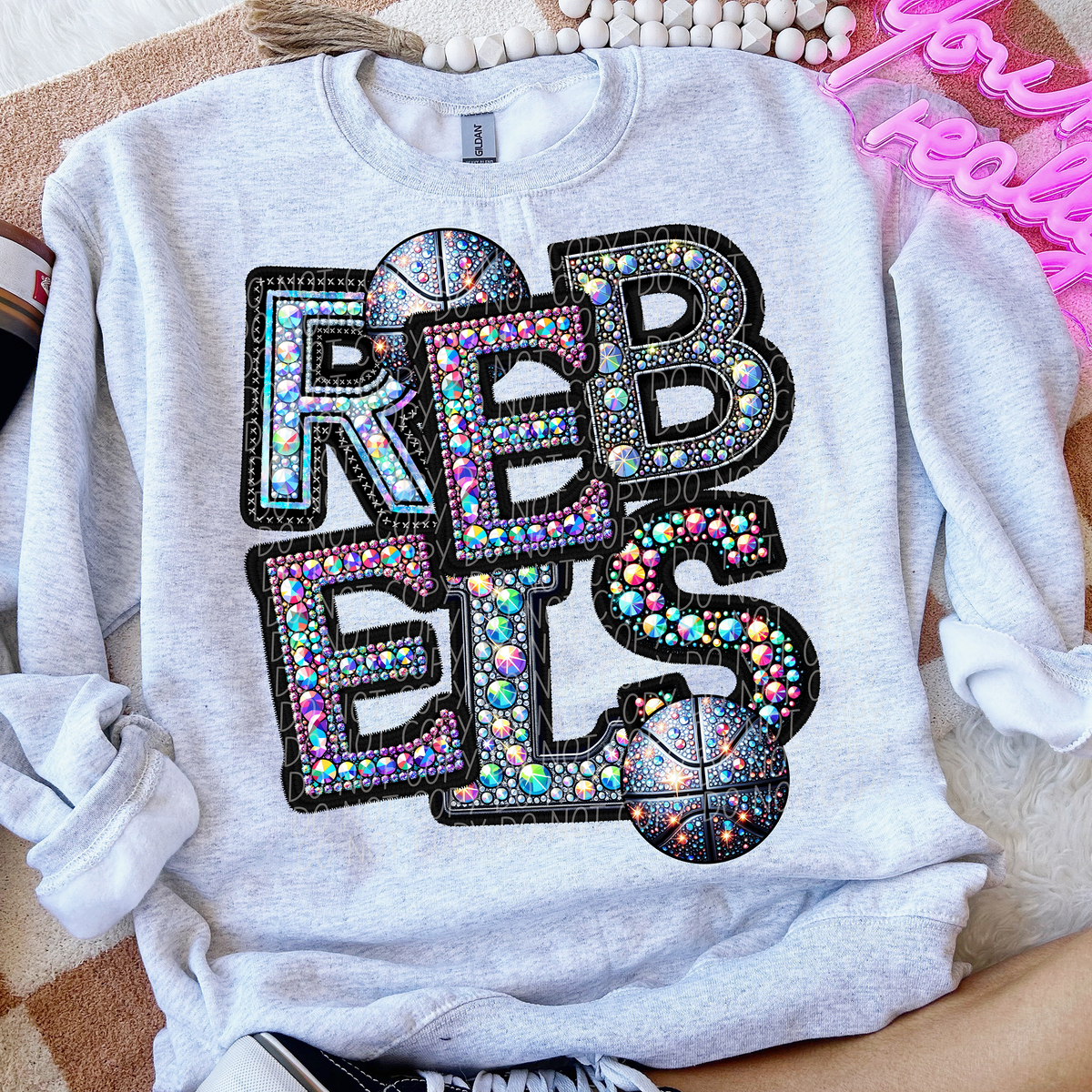 Rebels Basketball Rhinestone (CITY) 66650 DTF transfer
