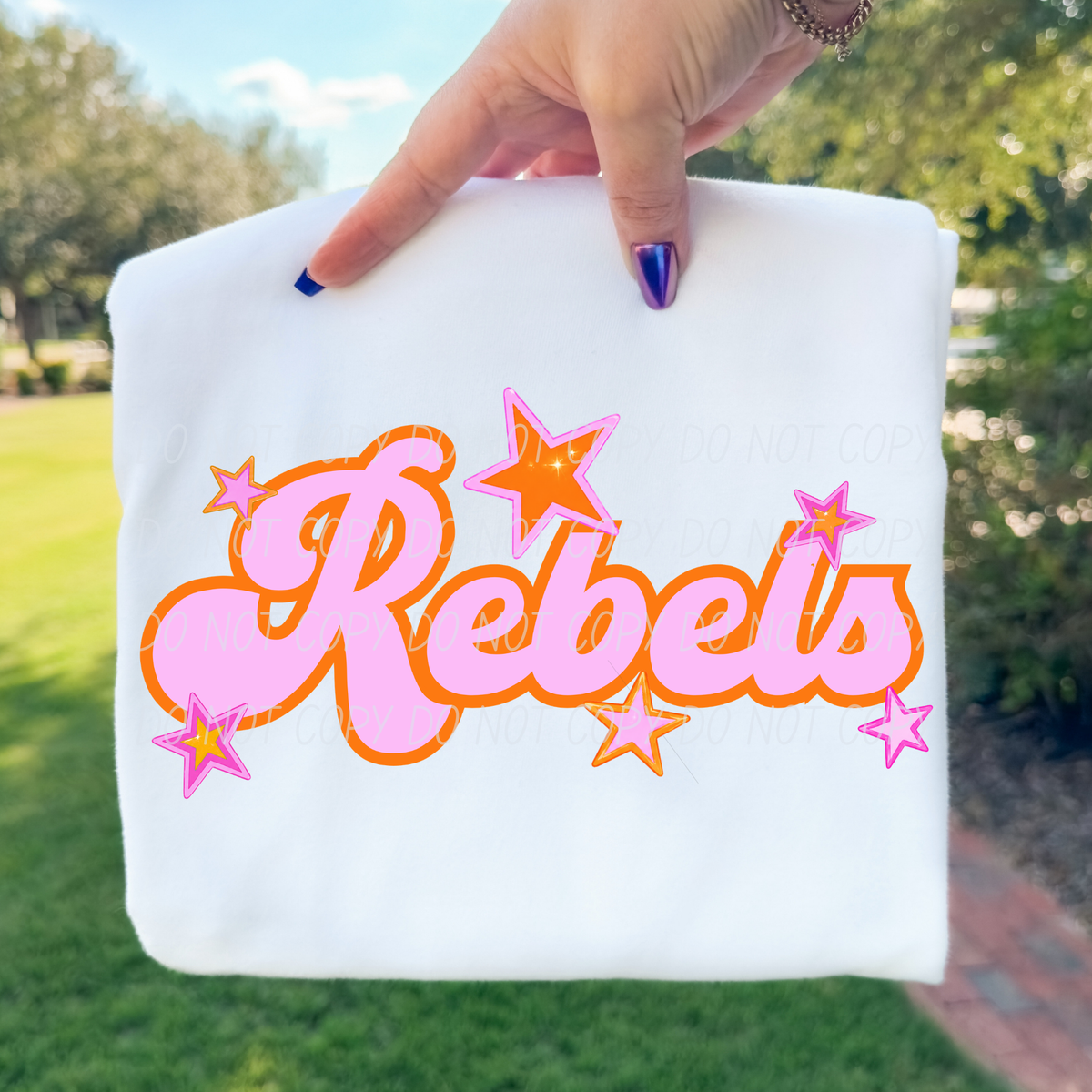 rebels pink orange stars (city) DTF transfer