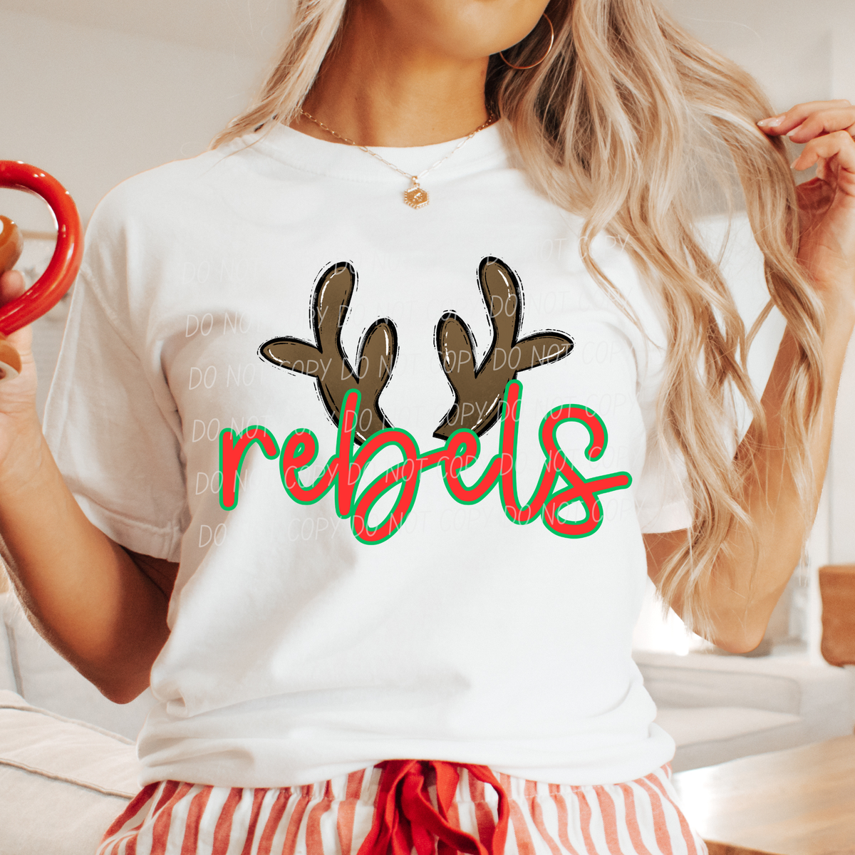 Rebels with reindeer antler (city) DTF Transfer