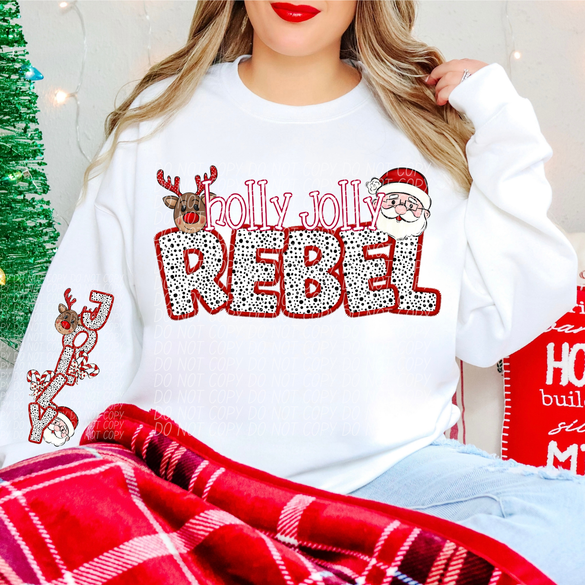Rebel Holly Jolly (City) DTF transfer
