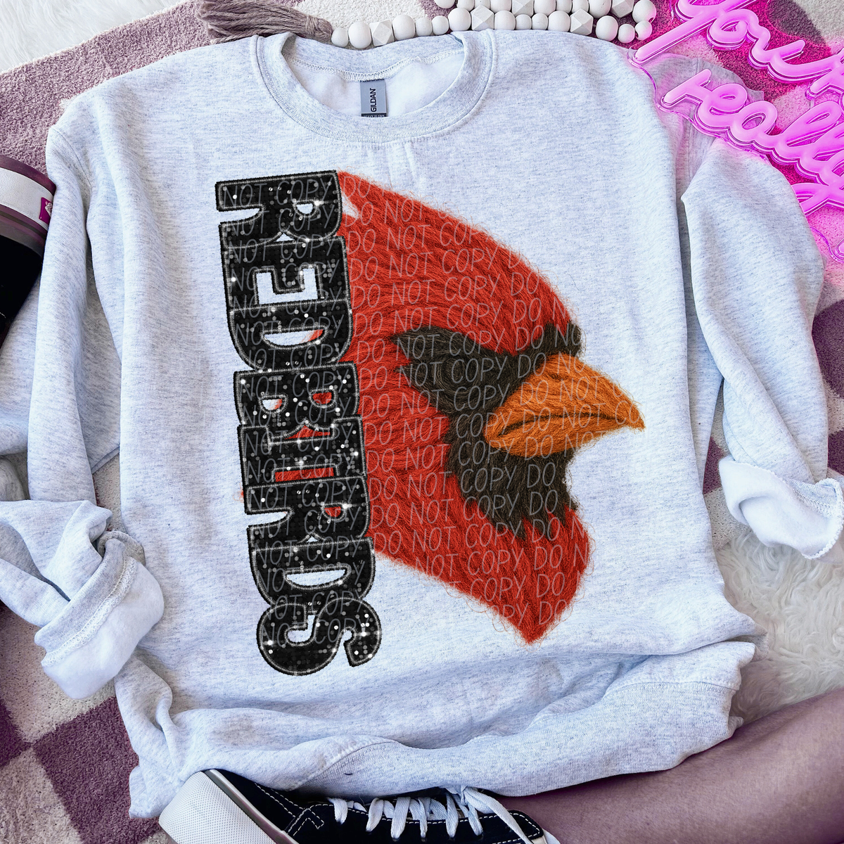 Redbirds faux glitter faux yarn (City) DTF Transfers