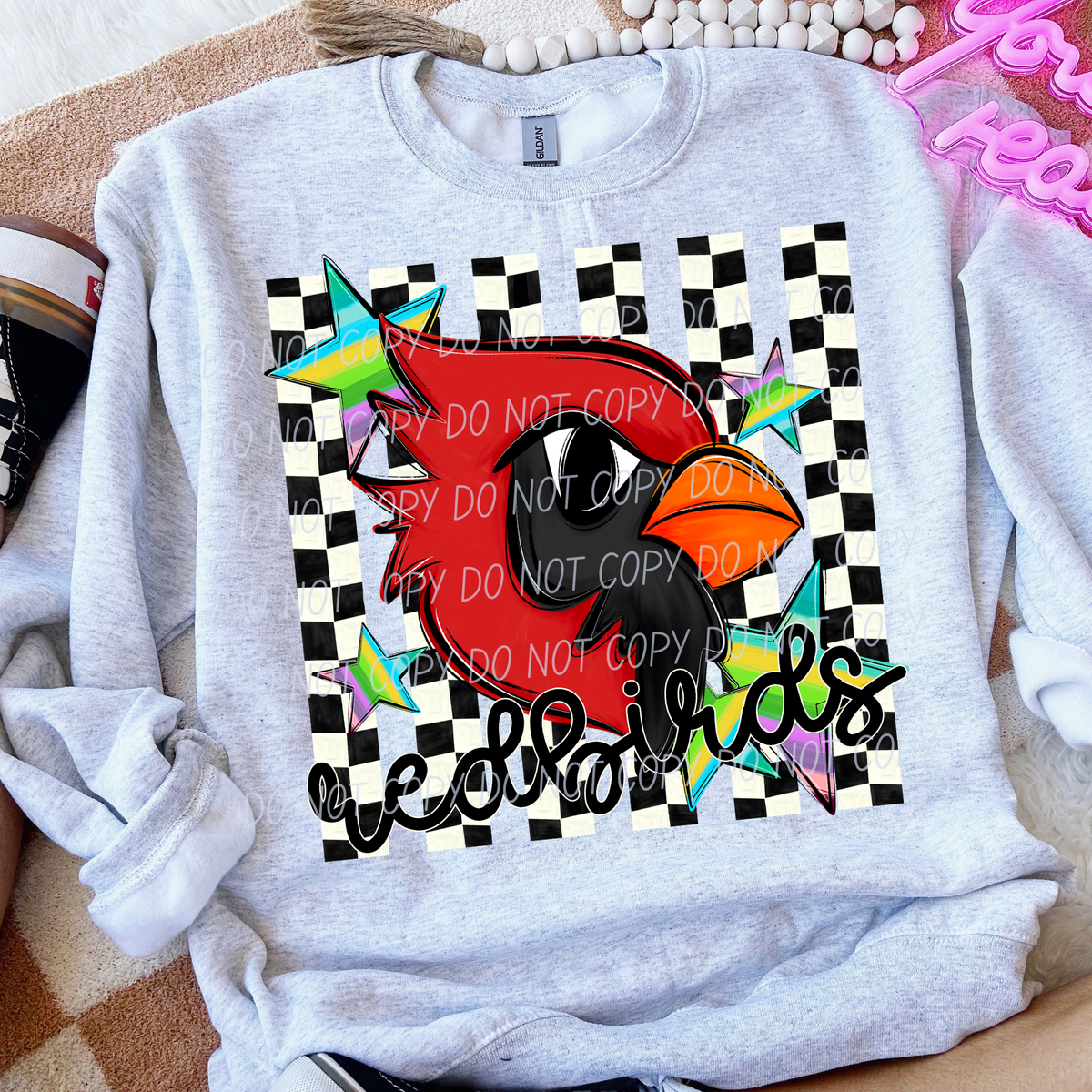 Redbirds checker strips (City) DTF Transfer