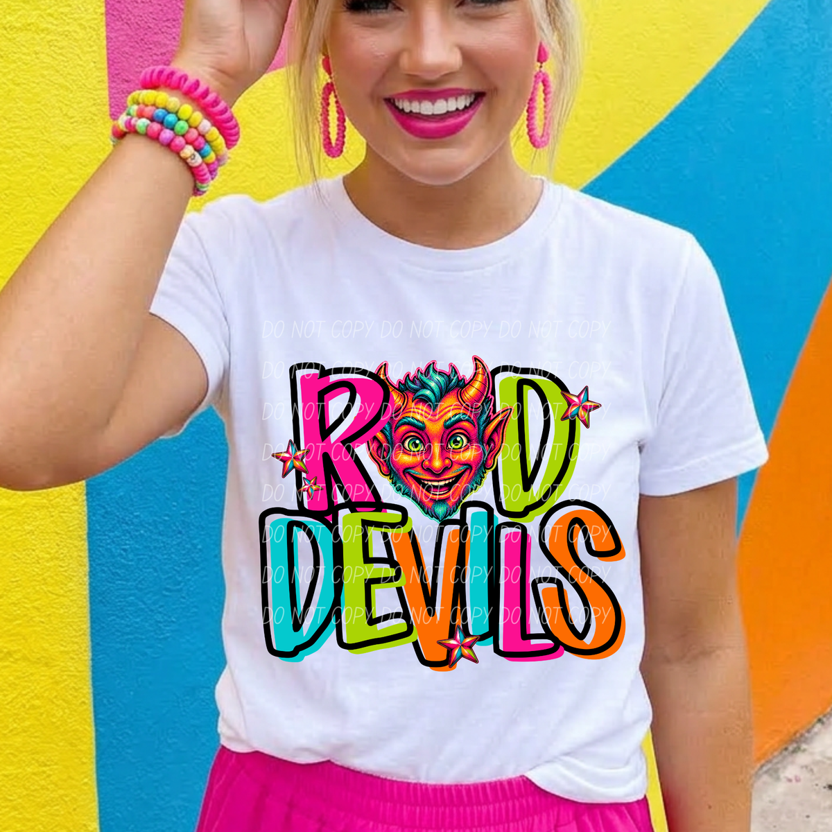 Red Devils Friday night neon (City) DTF Transfer