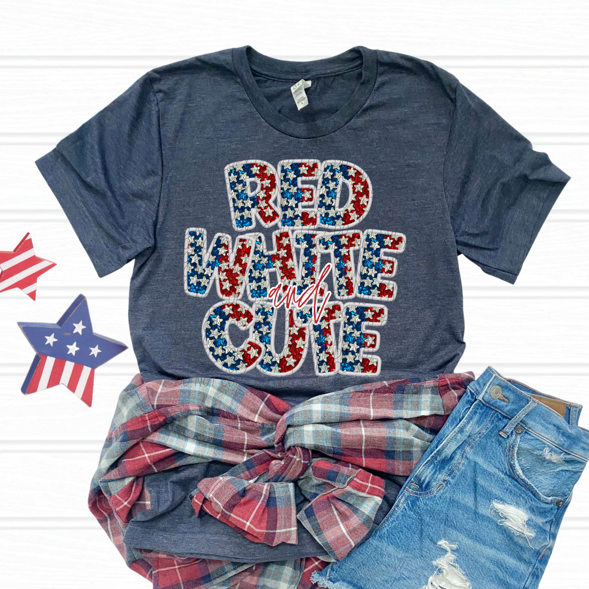 Red White and Cute (CITY) DTF transfer