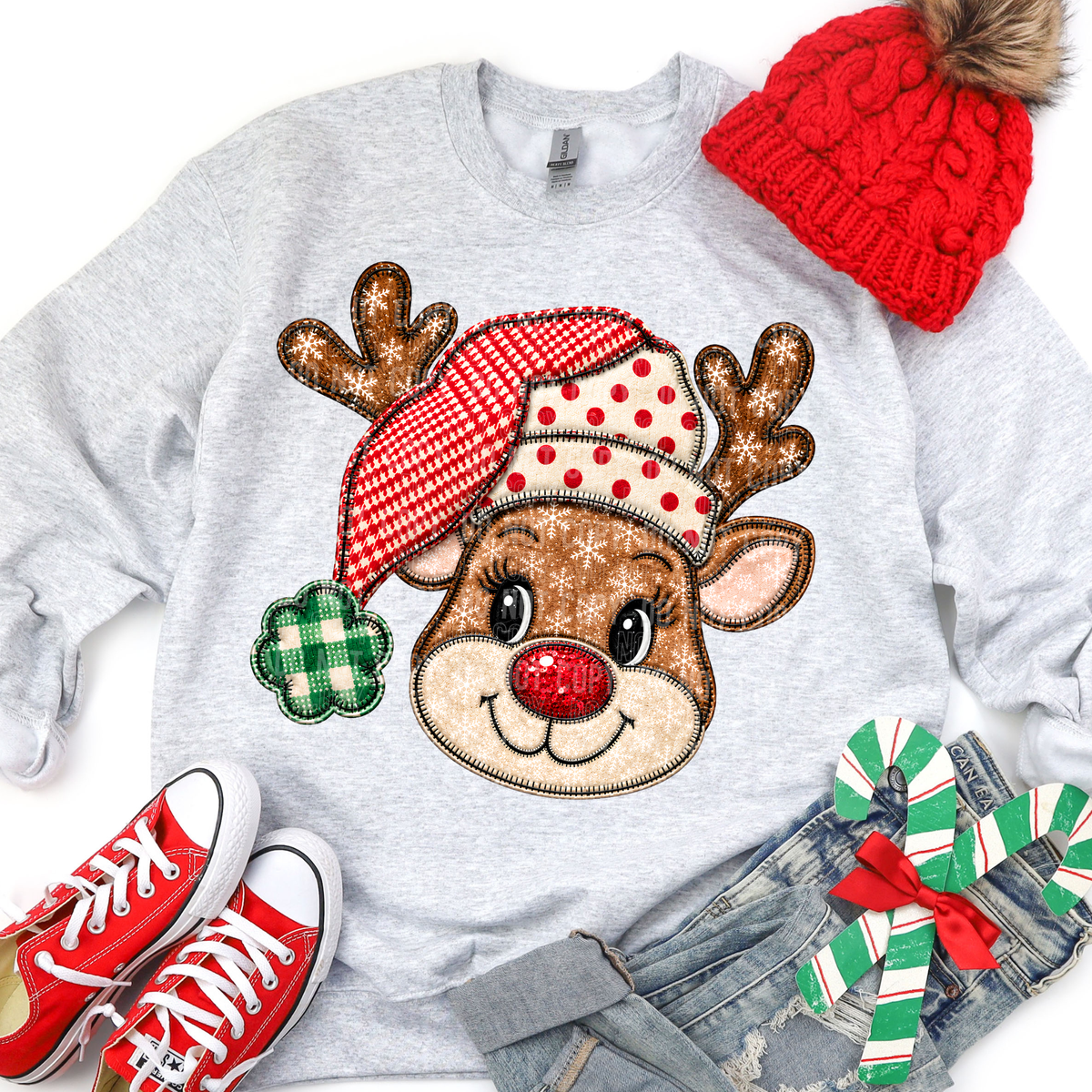 Reindeer faux patch (SBB) DTF Transfer
