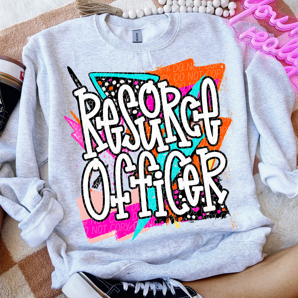 Resource Officer Bright Retro (CITY) DTF transfer