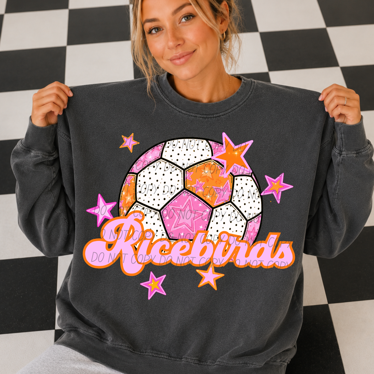 Ricebirds pink soccer (City) DTF transfer