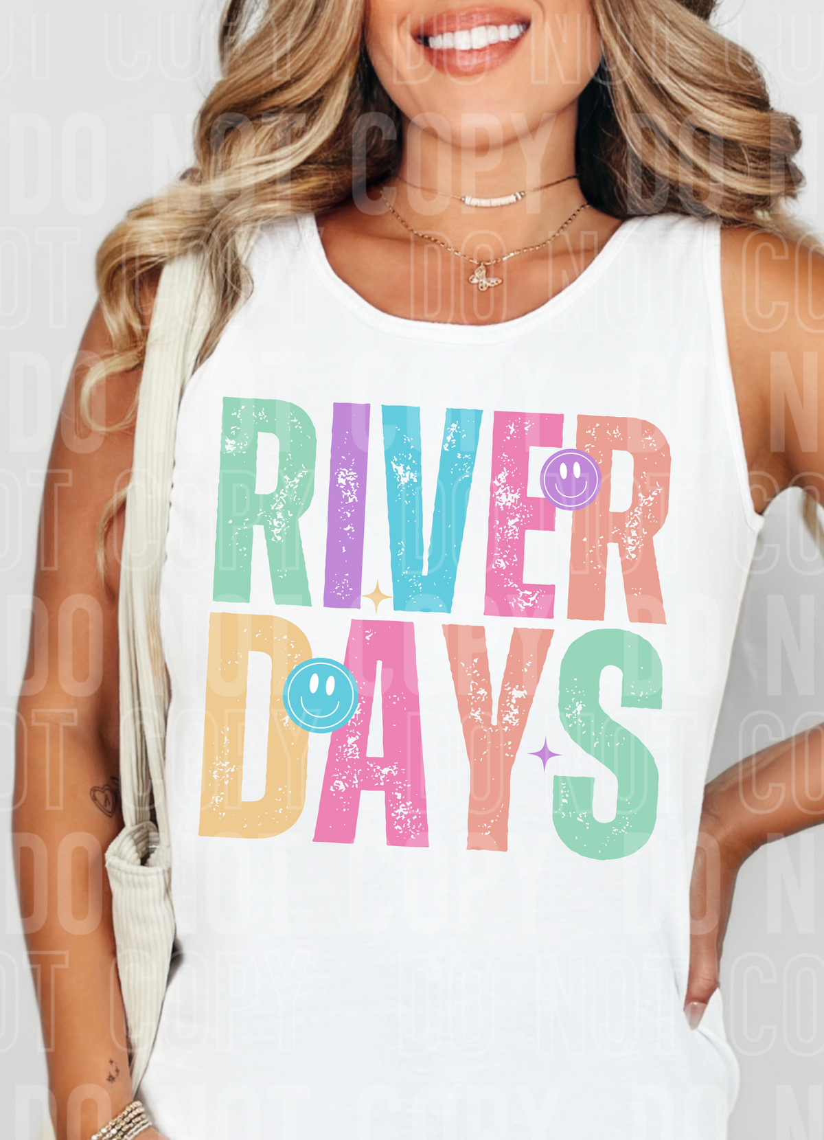 River Days smiley (SBB) DTF transfer
