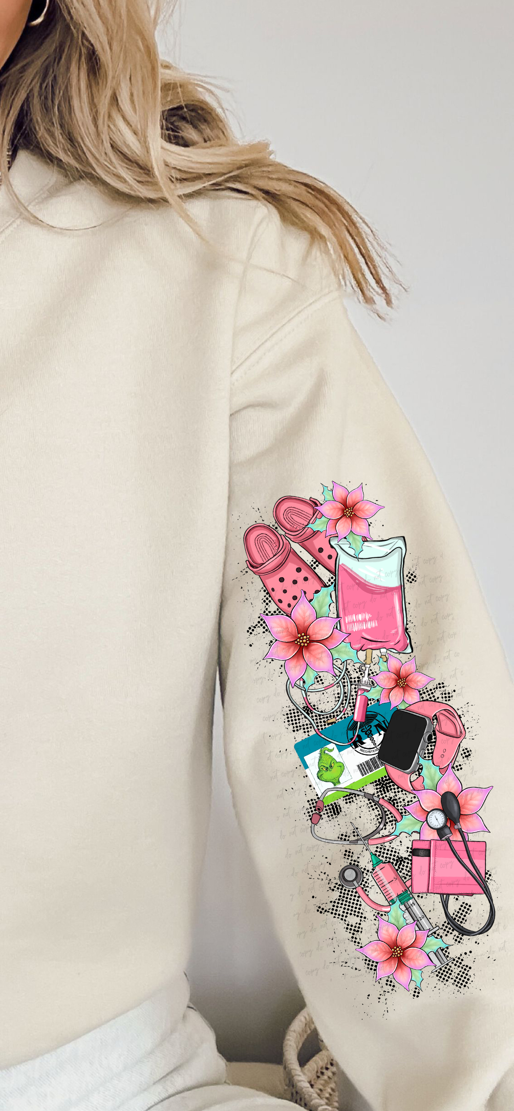 RN Green Man Sleeve Print 117392 DTF transfer