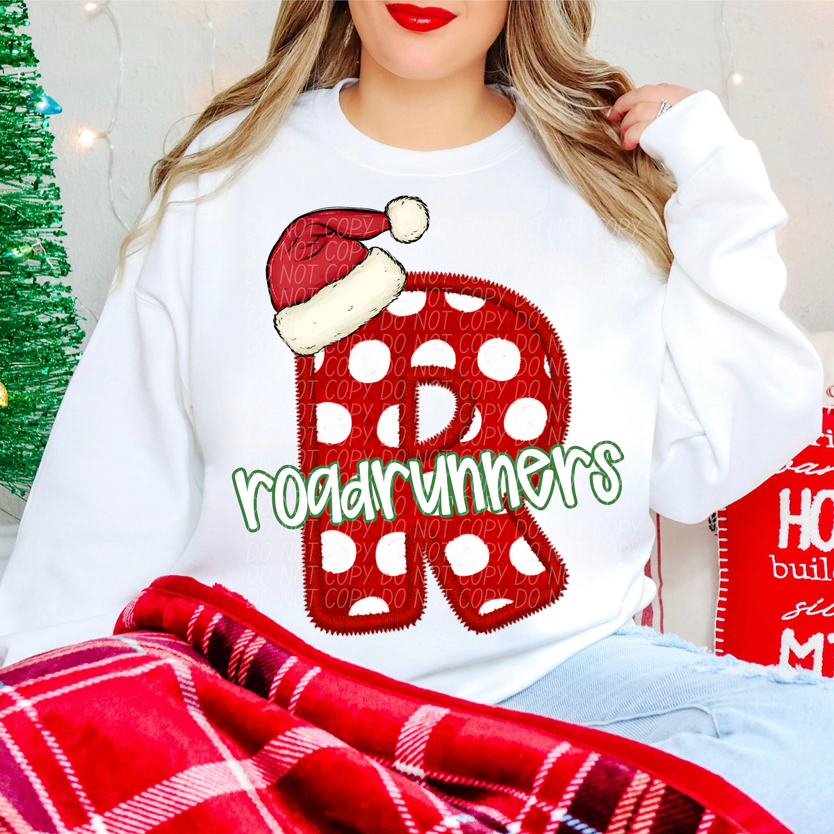 R Roadrunners Christmas Faux Embroidery (CITY) 66362 DTF transfer