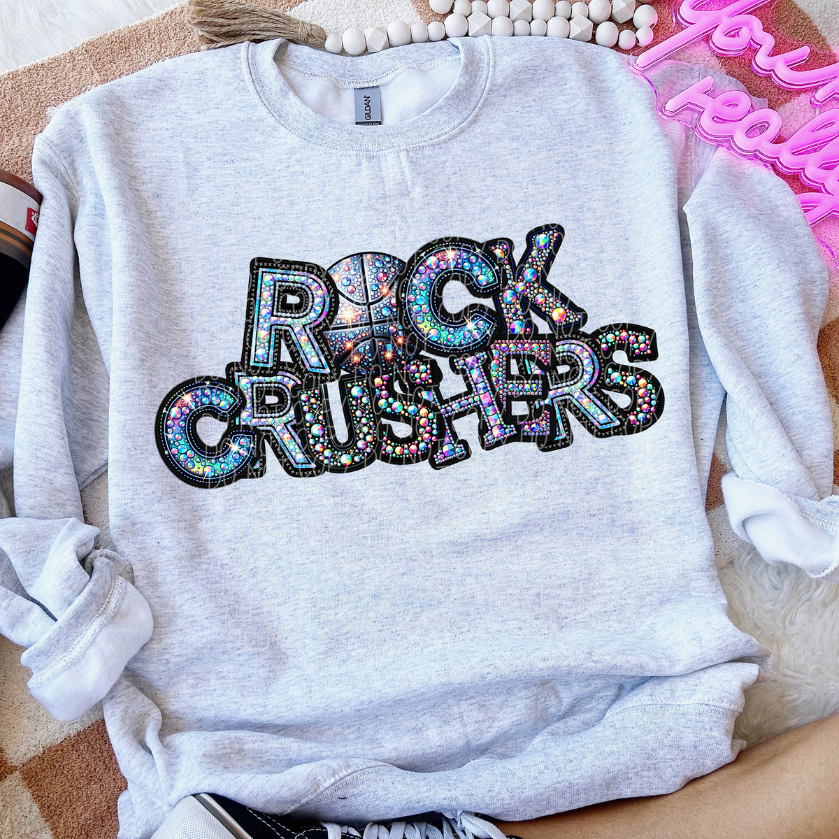 Rock Crushers Basketball Rhinestone (CITY) 66652 DTF transfer