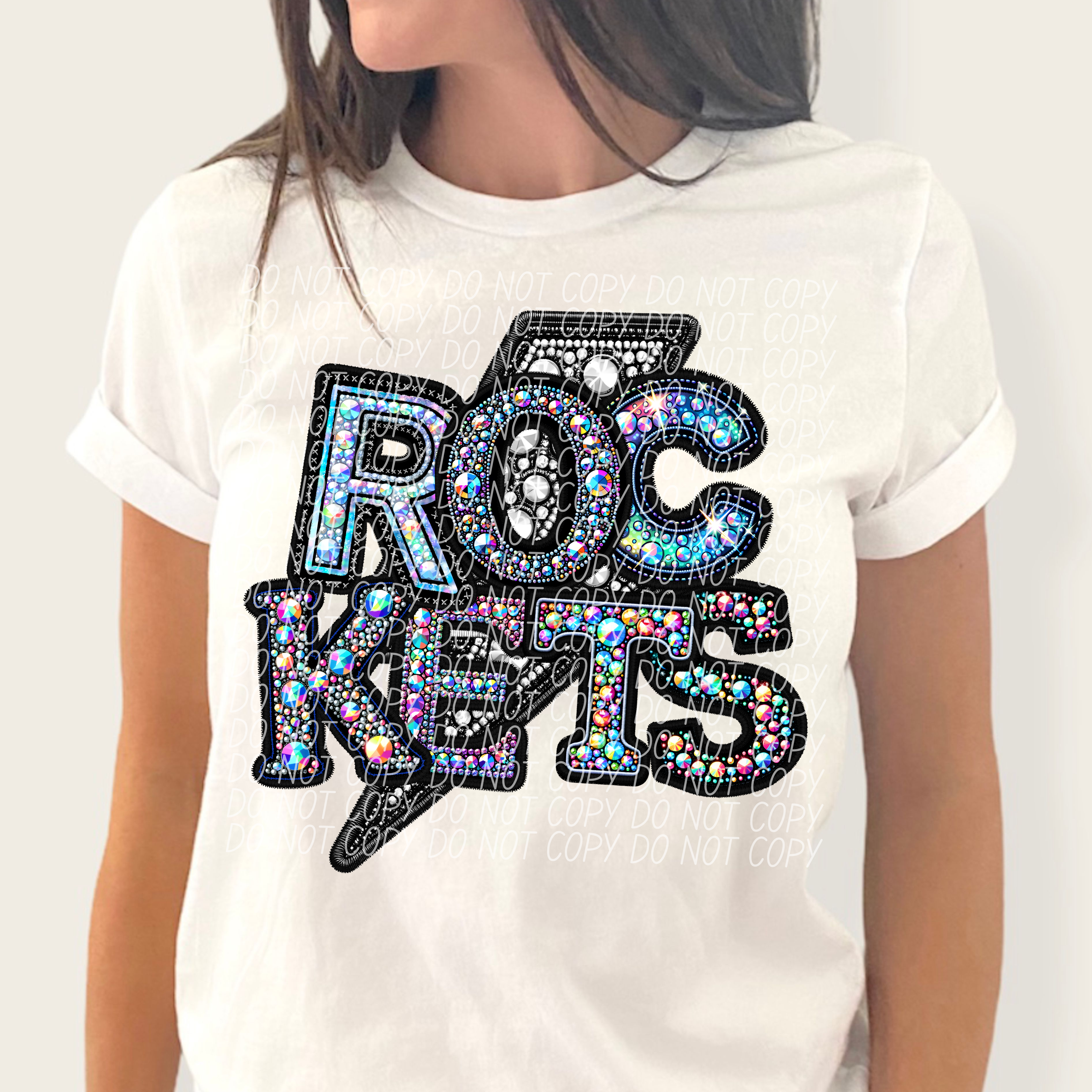 Rockets lightning bolt rhinestones (city) 45233 DTF transfers – Mud ...