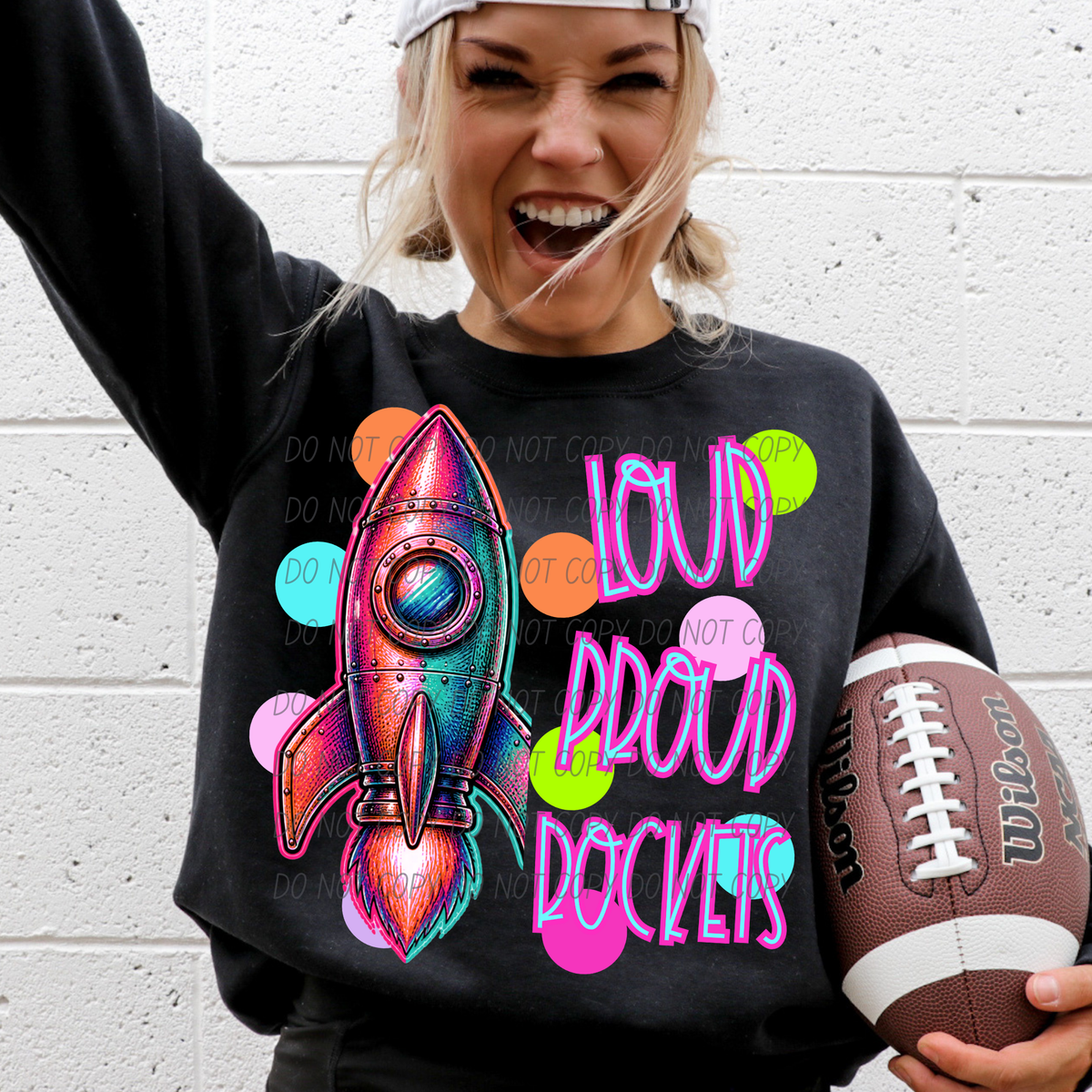 rockets loud proud polkadots (city) DTF transfer