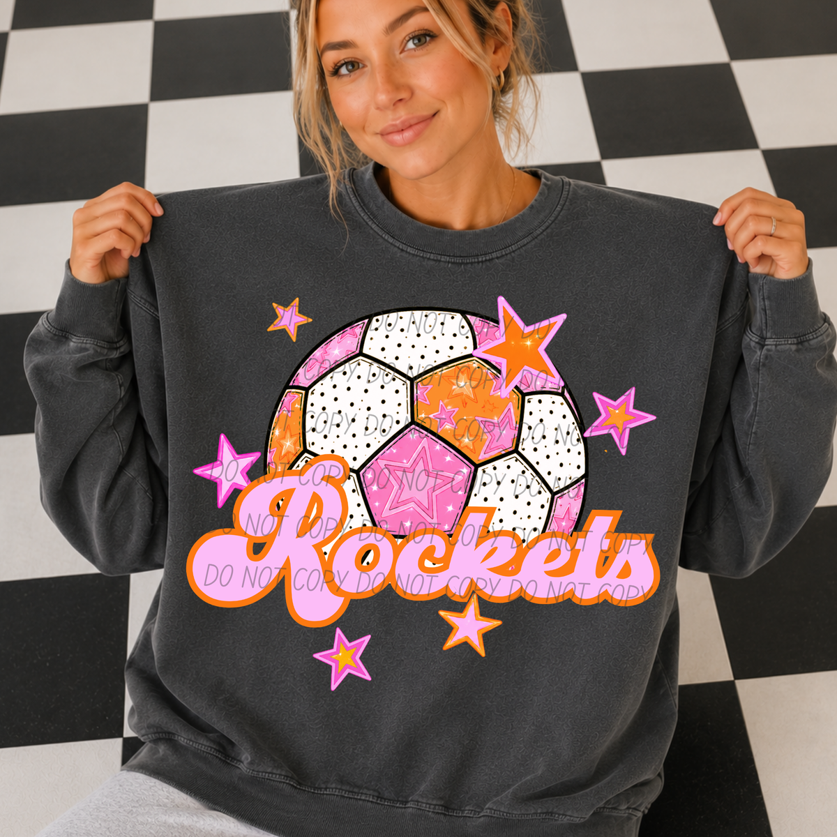 Rockets pink soccer (City) DTF transfer