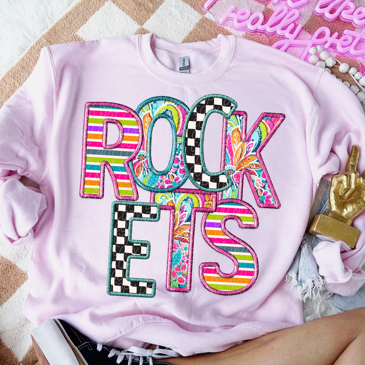 ROCKETS bright patterns (CITY) DTF transfer