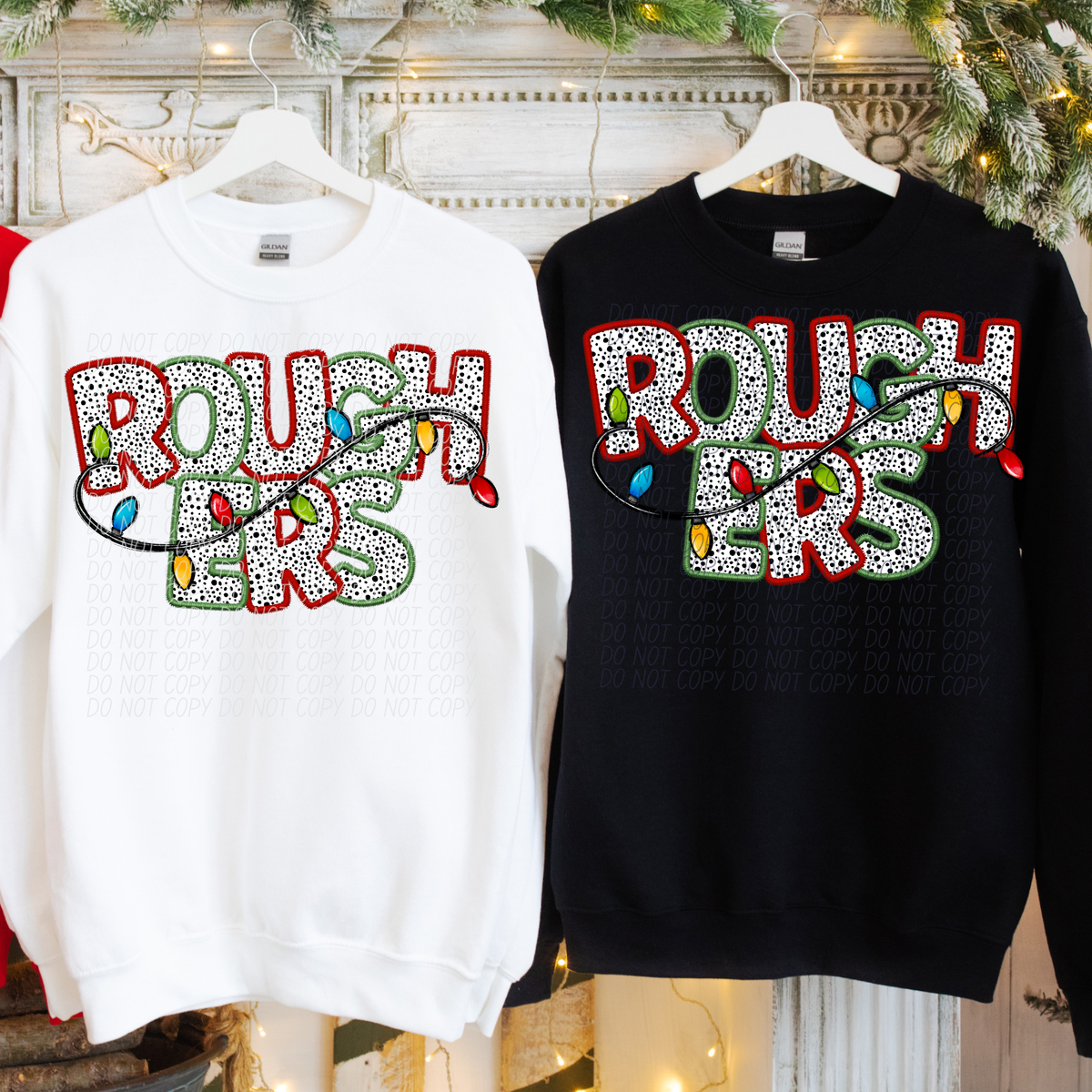 Roughers Christmas Light Mascots (City) DTF Transfer