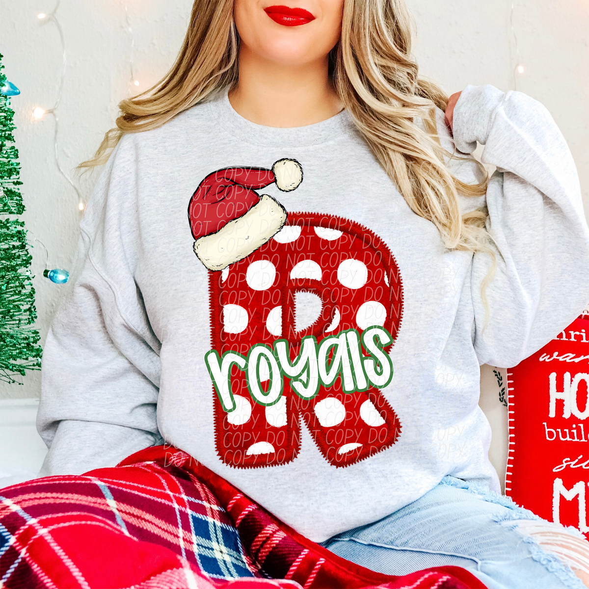 R Royals Christmas Faux Embroidery (CITY) 66364 DTF transfer