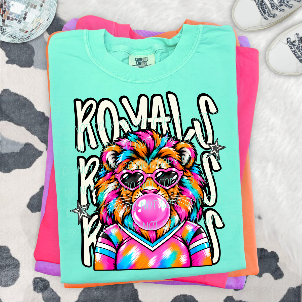 royals lion pretty little rebels mascot (city) DTF Transfer