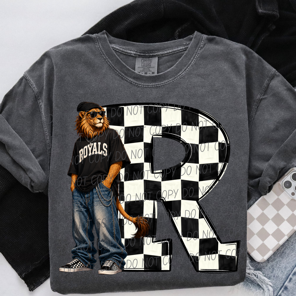 Royals sideline sweatshirt mascots (City) DTF Transfer