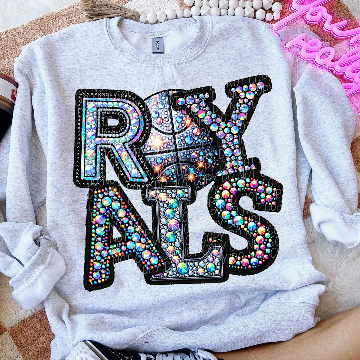 Royals Basketball Rhinestone (CITY) 66656 DTF transfer