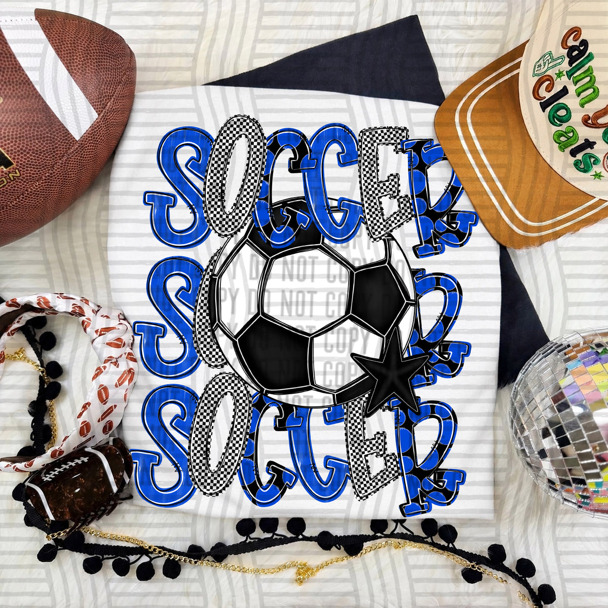 Royal Blue-Soccer Tri Stacked (Caplinger) DTF Transfer