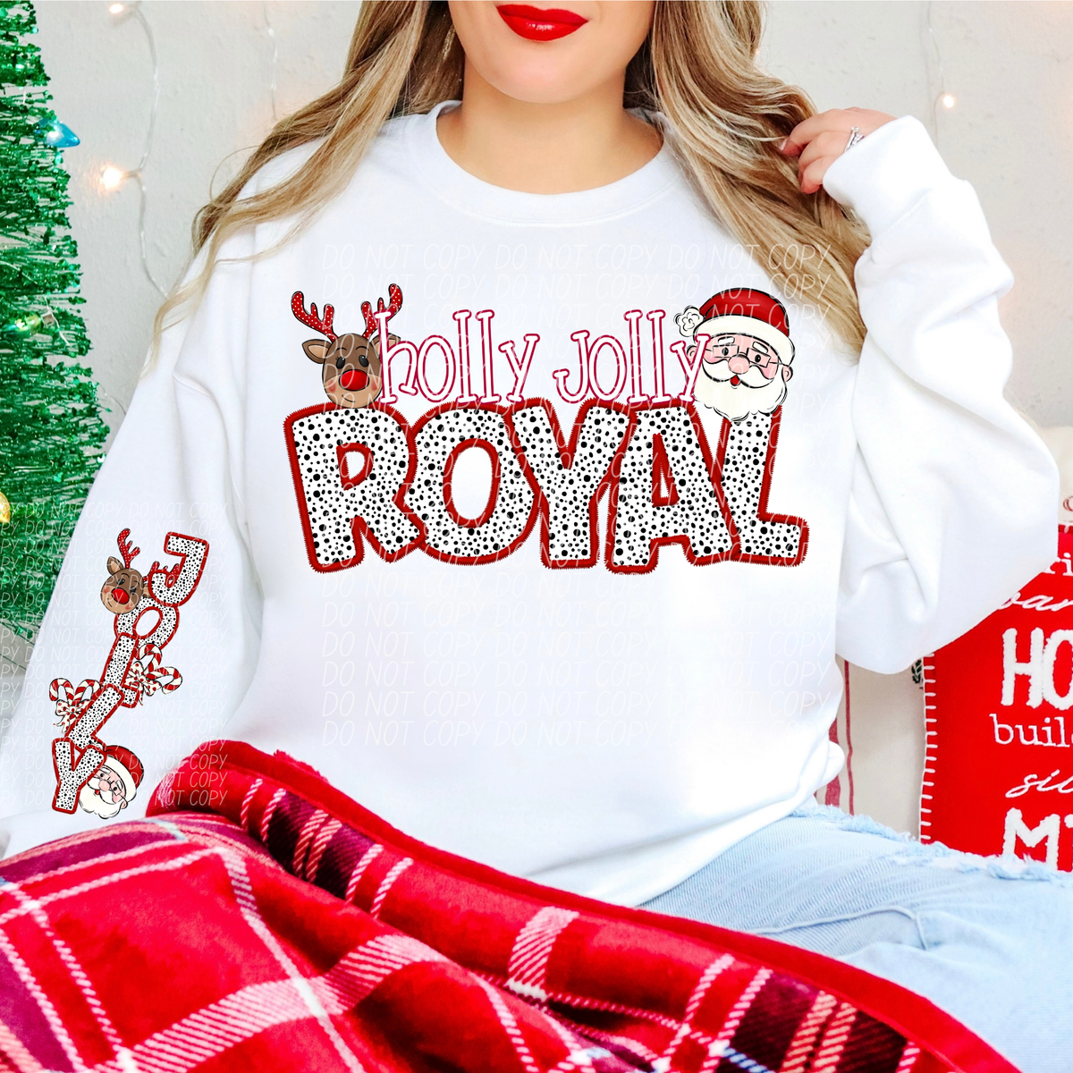 Royal Holly Jolly (City) DTF transfer