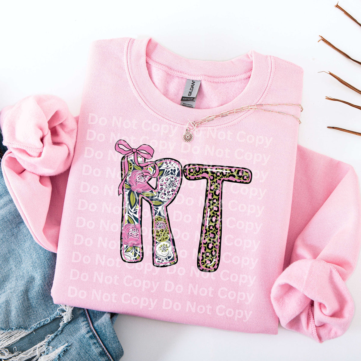 RT pink bow (Irene) DTF Transfer